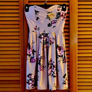 No boundaries short/strapless dress